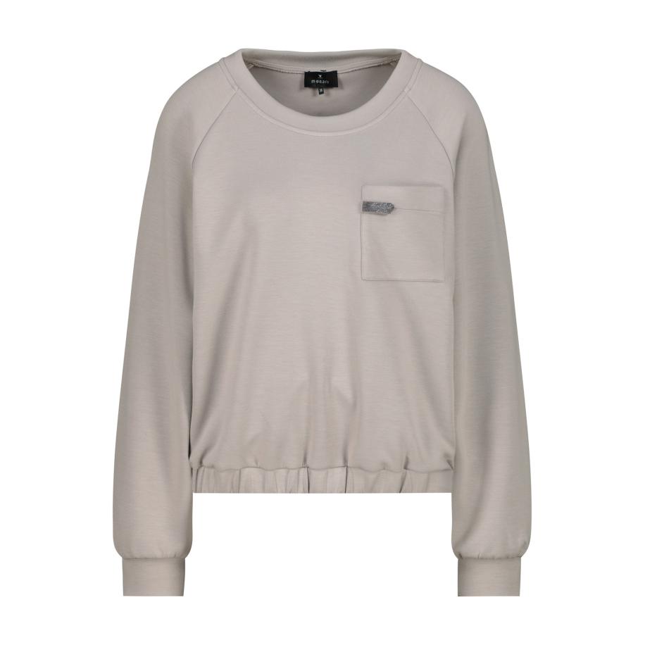 Monari monari Sweatshirt taupe / zilver -