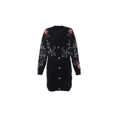 Faina faina Gebreid vest rose-goud / pink / zwart / zilver