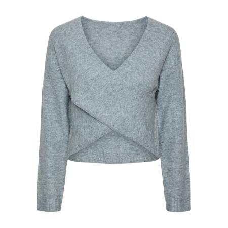 PIECES Trui PCNANU grijs gemêleerd