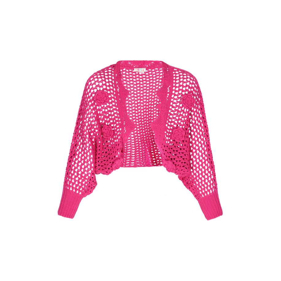 IZIA IZIA Gebreid vest fuchsia -