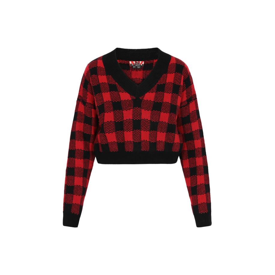 myMo ROCKS Trui donkerrood / zwart Multicolor