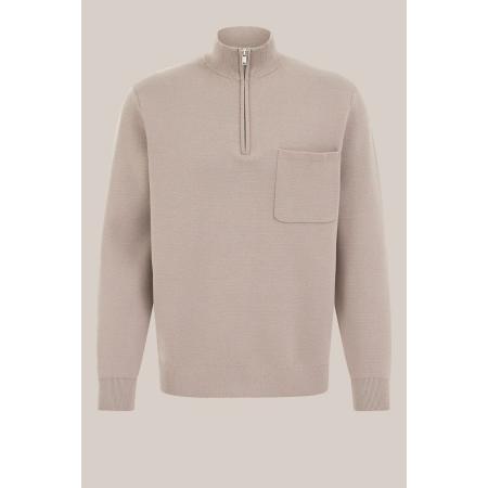 Fundamentals heren trui met rits - Greige - Maat: XXXL