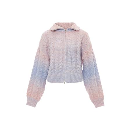 MYMO MYMO Gebreid vest blauw gemêleerd / pink