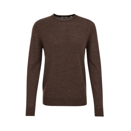 Fundamentals heren Slim fit trui van merinowol - Bruin - Merino wol - Maat: M