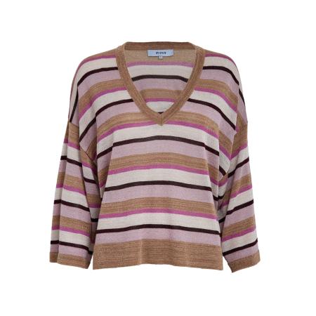 Minus minus Trui Jolina bruin / pruim / sering / zwart