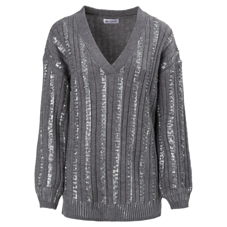 Influencer Influencer Trui grijs -