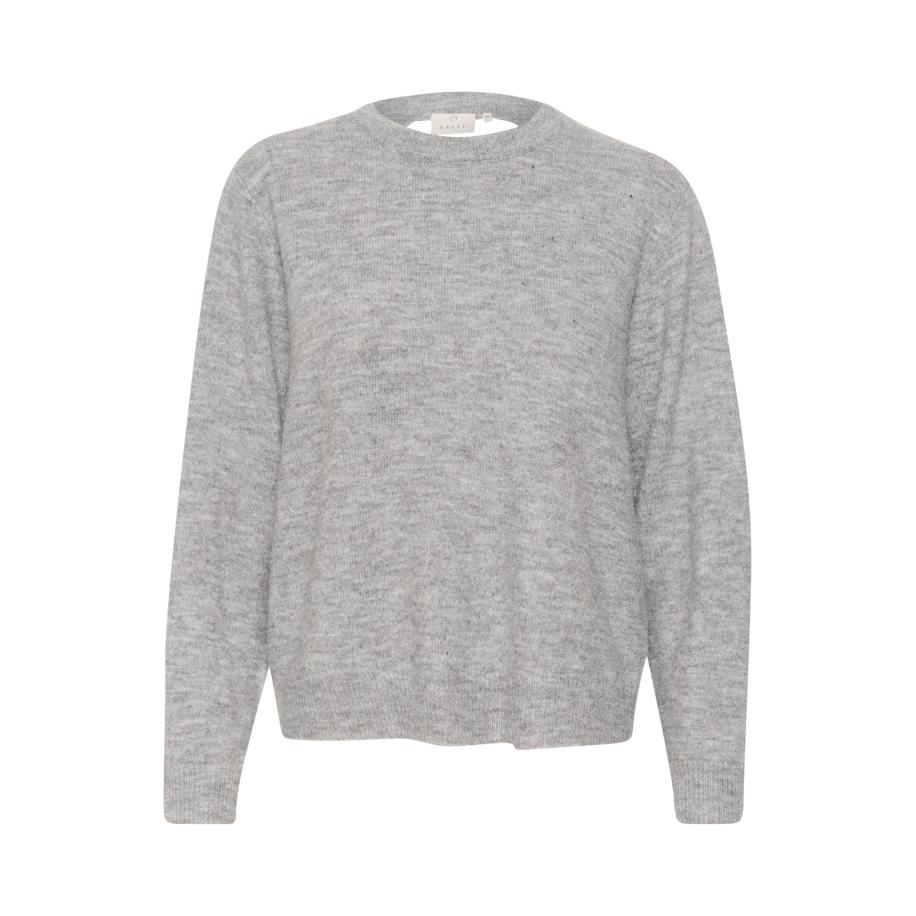 Kaffe Kaffe Trui Malene grijs gemêleerd -