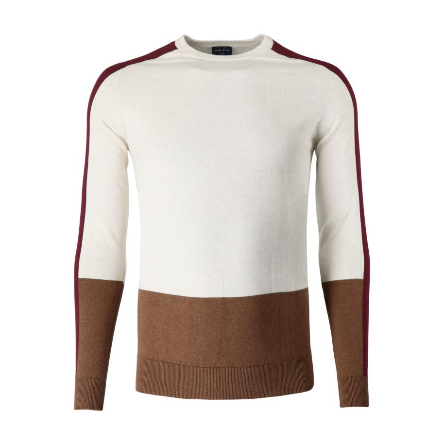 Marvelis Casual Trui ecru, Tweekleurig Wit