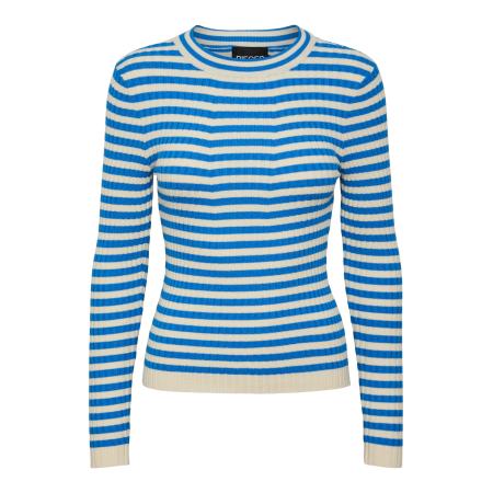 Pieces PIECES Trui PCCrista crème / blauw