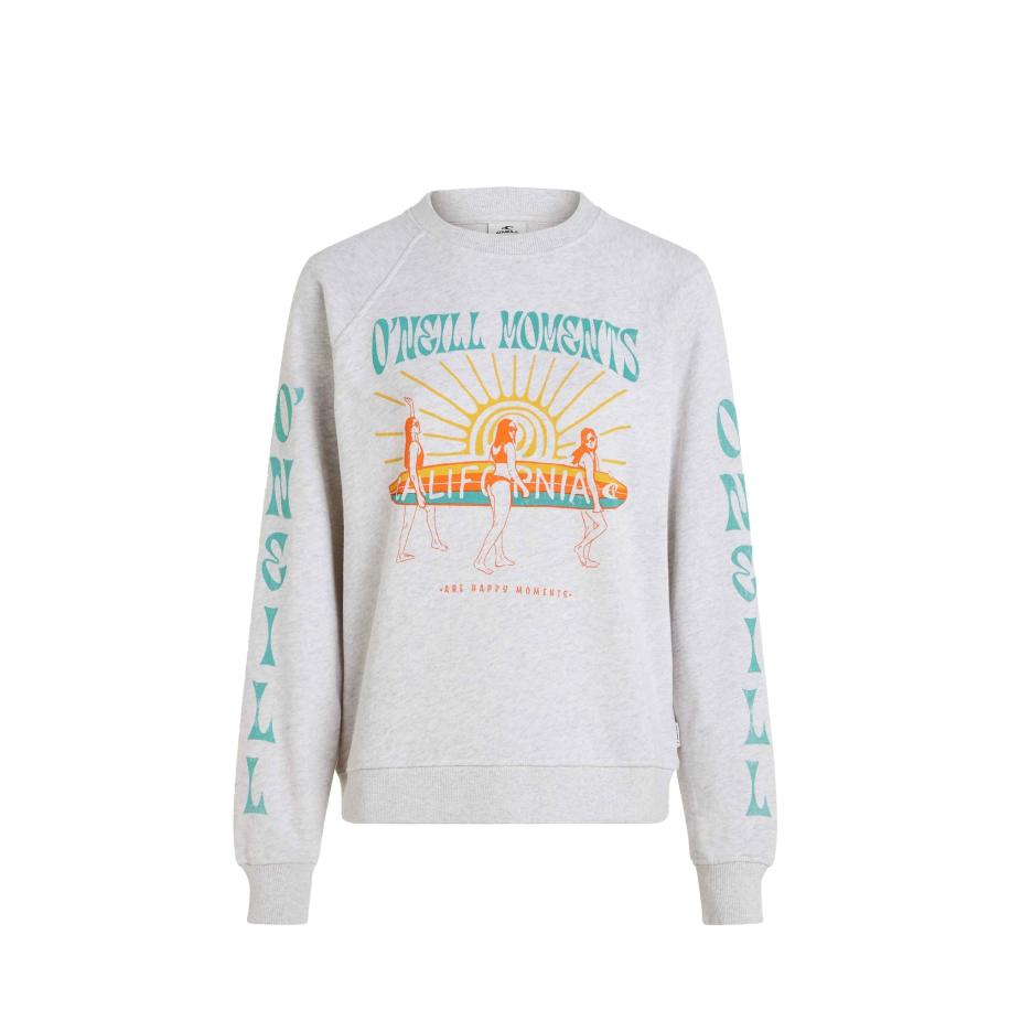 O'Neill ONEILL Sweatshirt azuur / lichtgrijs / oranje / wit -