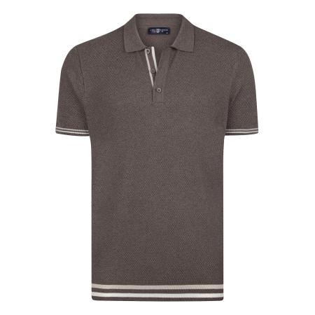 Jimmy Sanders Jimmy Sanders Trui chocoladebruin / wit