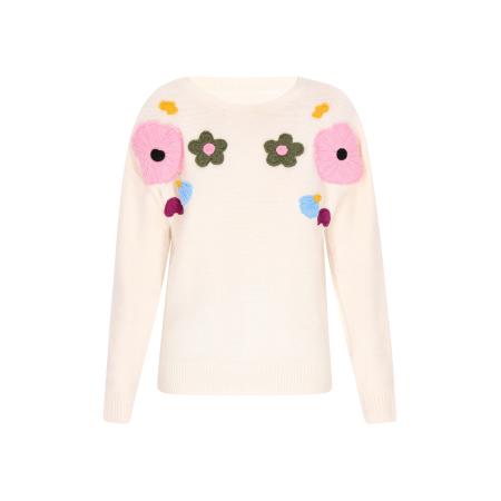 MYMO Trui beige / groen / pink