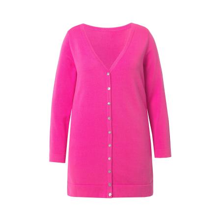 Ulla Popken Ulla Popken Gebreid vest magenta