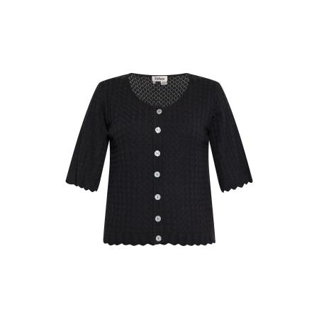 Sidona Sidona Gebreid vest zwart