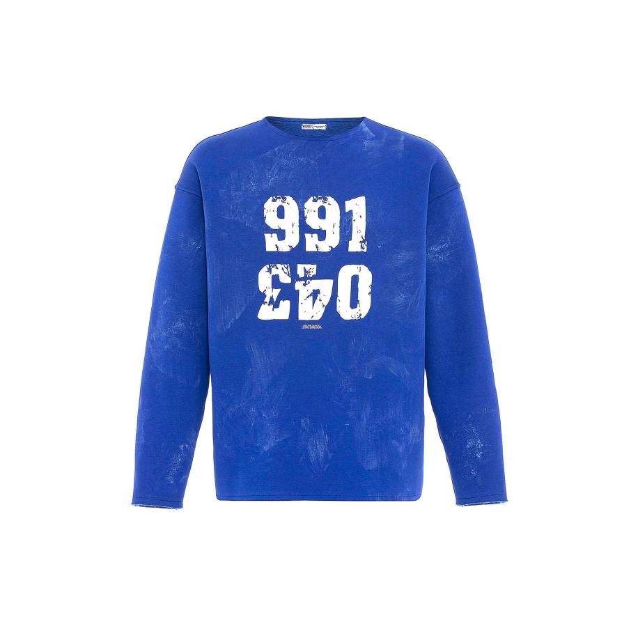 VAMOS CLO VAMOS CLO Sweatshirt blauw / wit -