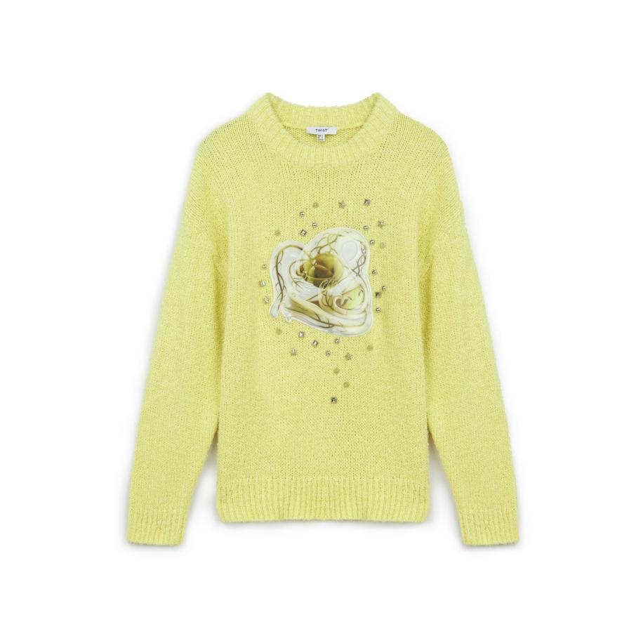 Twist Twist Trui geel / goud / wit -