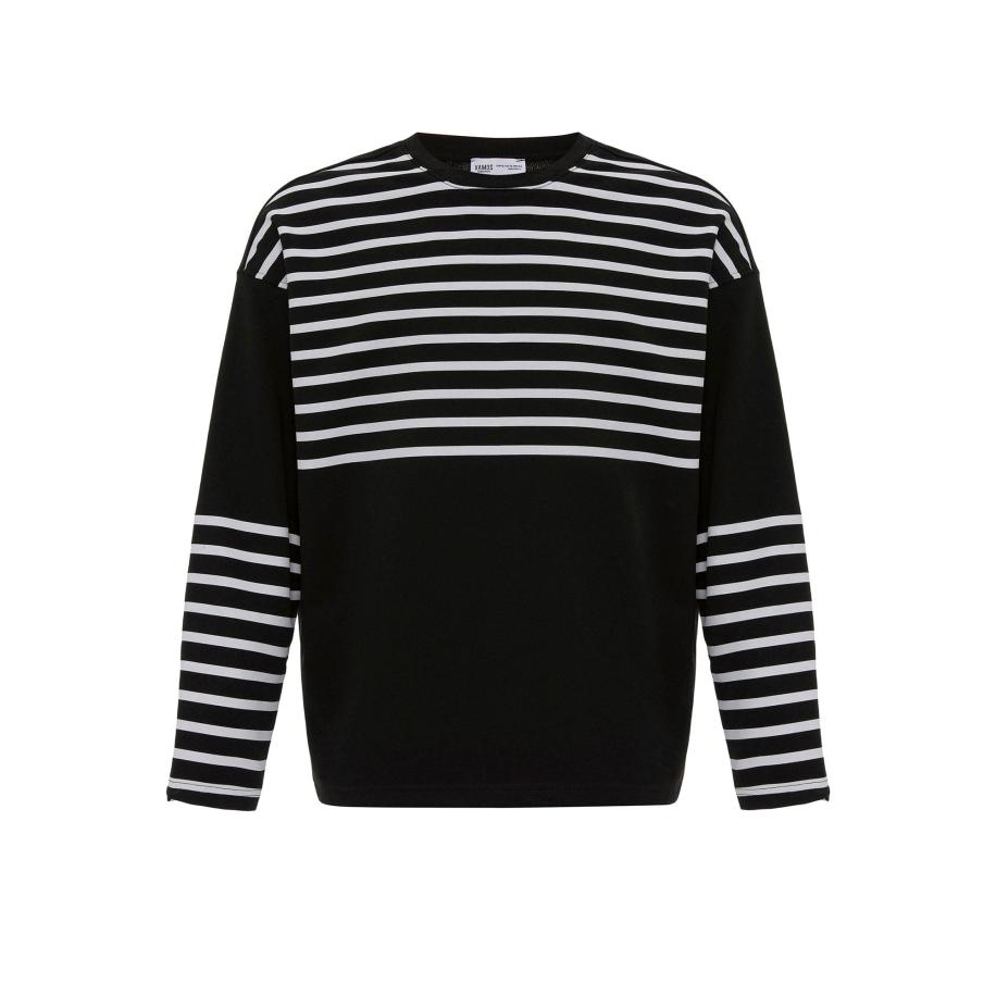 VAMOS CLO VAMOS CLO Sweatshirt zwart / wit -
