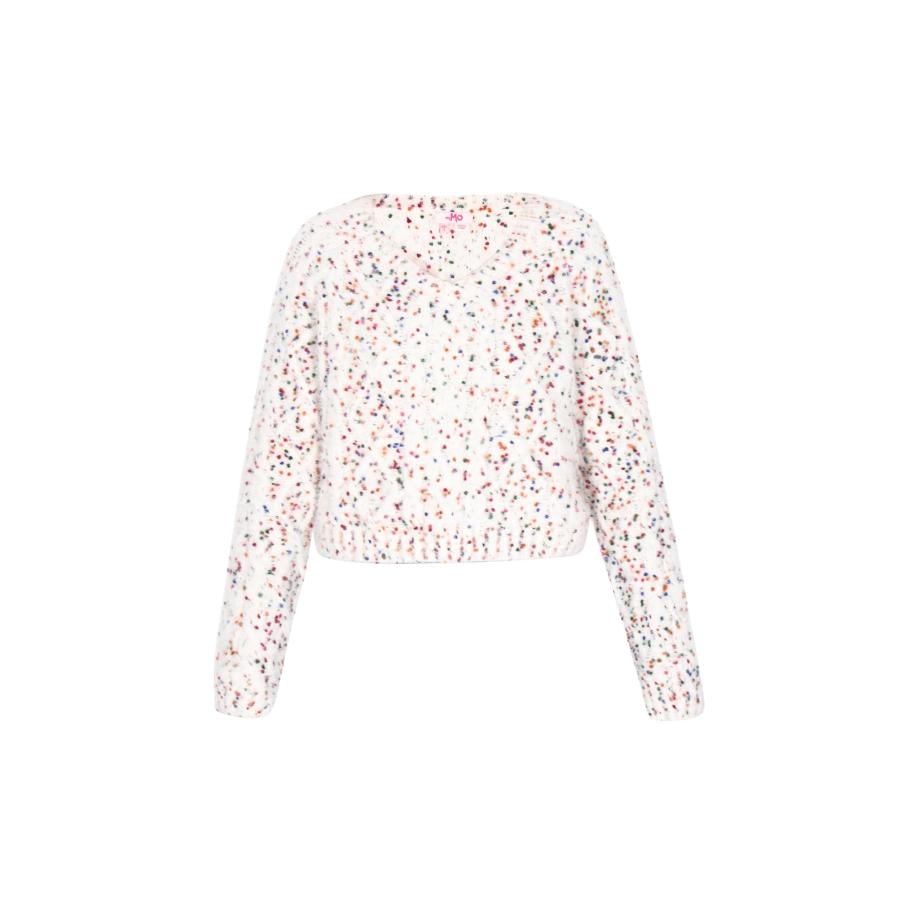 MYMO Trui blauw / groen / rood / offwhite Wit