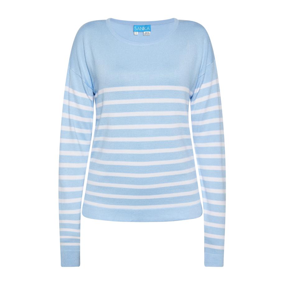 SANIKA SANIKA Trui lichtblauw / wit -
