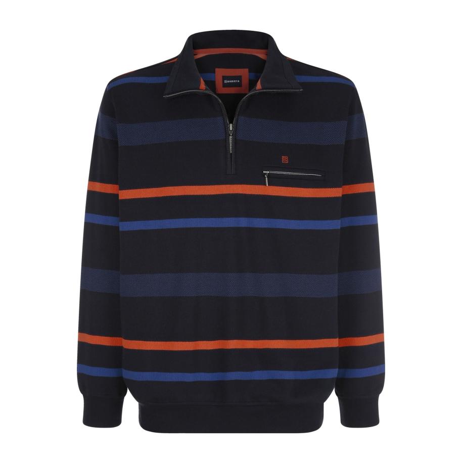 BABISTA Sweatshirt ritssluitingdonkerblauw, Gestreept Blauw