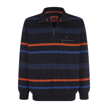 BABISTA Sweatshirt ritssluitingdonkerblauw, Gestreept