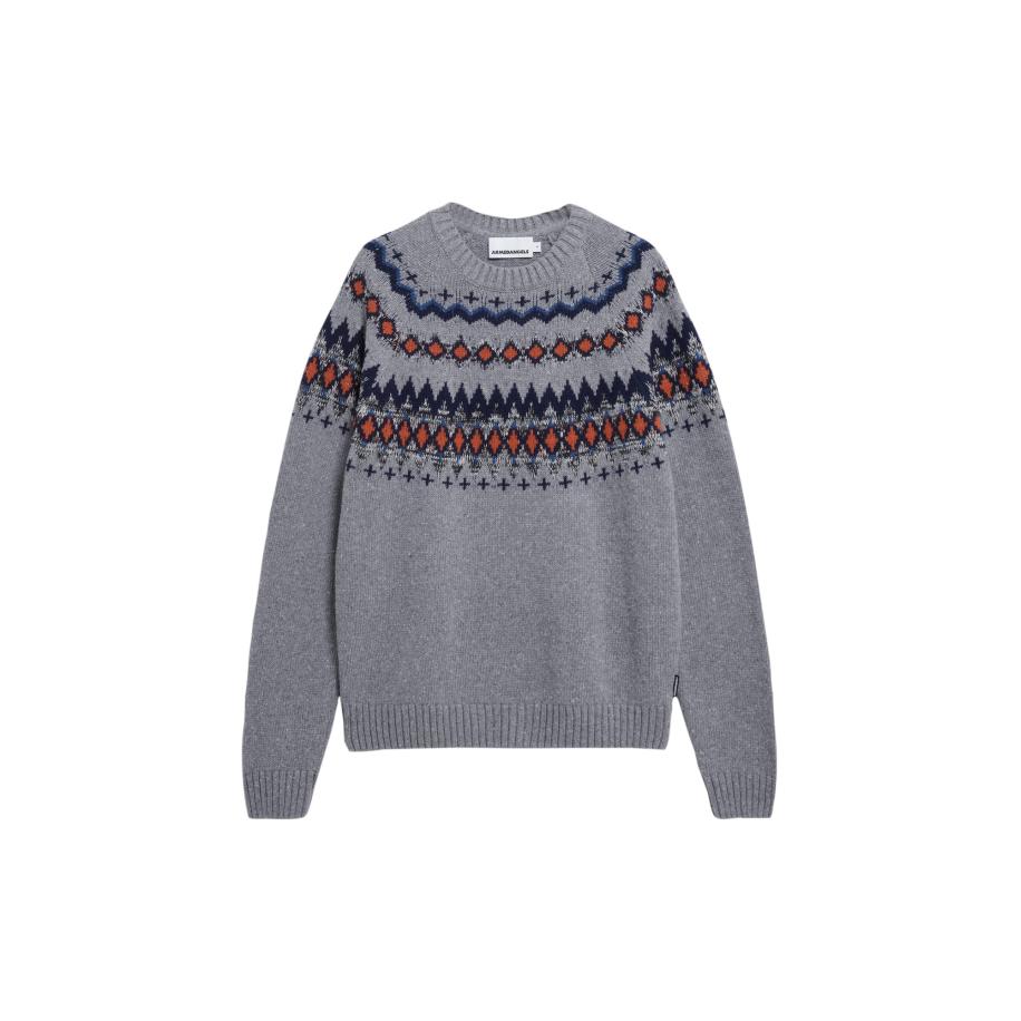 Armedangels ARMEDANGELS Trui blauw / grijs / oranje -