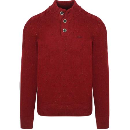 NZA Pullover Mocker Conor Melange Cherry Red