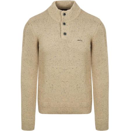 NZA Pullover Mocker Conor Melange Warm Beige