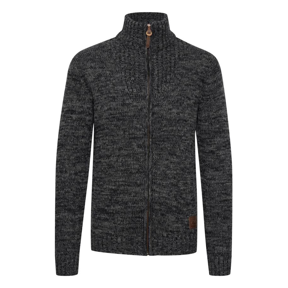 Solid !Solid Gebreid vest Pomeroy bruin / grijs gemêleerd -