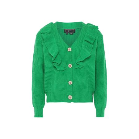 Faina faina Gebreid vest grasgroen