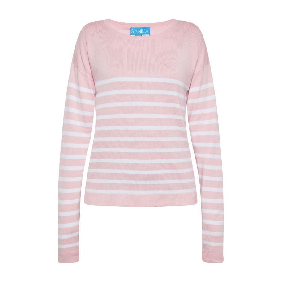SANIKA SANIKA Trui rosa / wit -