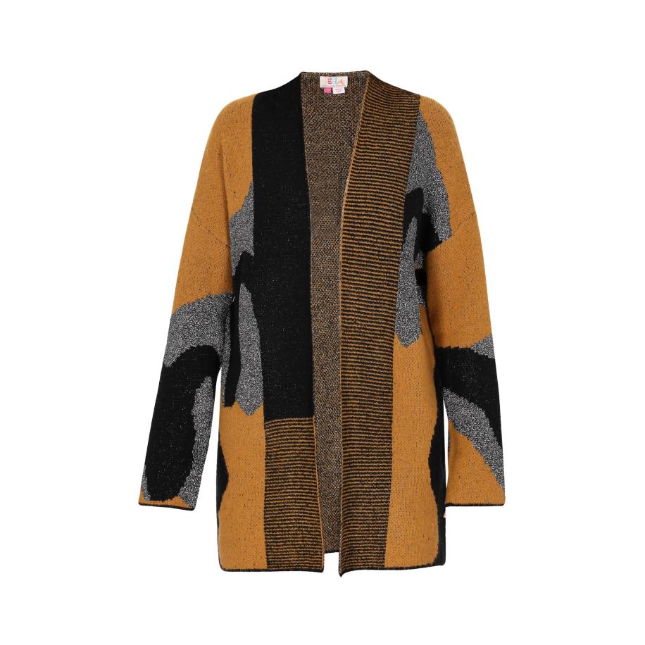 IZIA IZIA Gebreid vest pueblo / zilvergrijs / zwart -