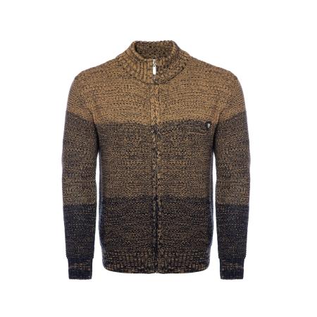 Carisma CARISMA Gebreid vest camel / donkerbruin / olijfgroen