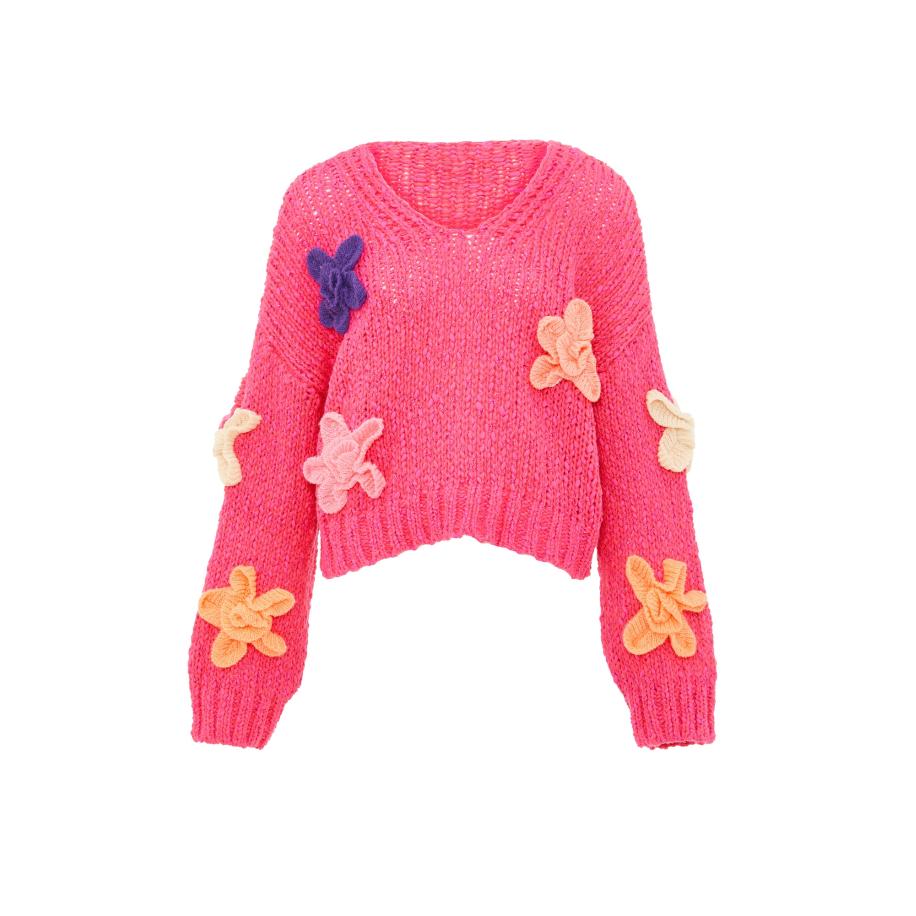ebeeza ebeeza Trui blauw / oranje / fuchsia / rosa / offwhite -
