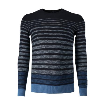 Marvelis Casual Trui blauw, Horizontale strepen