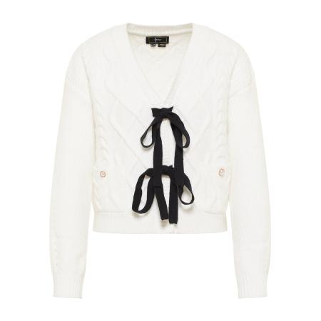 Faina faina Gebreid vest zwart / wit