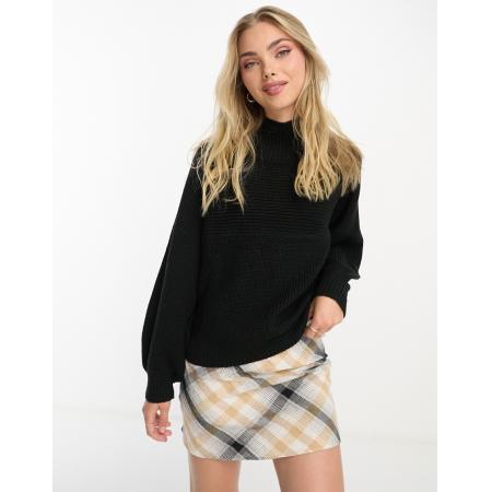 Monki Libby Hoogsluitende trui in zwart