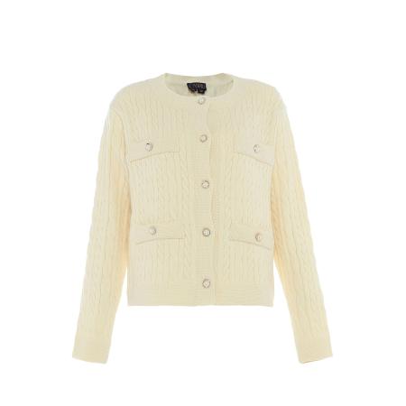 caspio caspio Gebreid vest wolwit