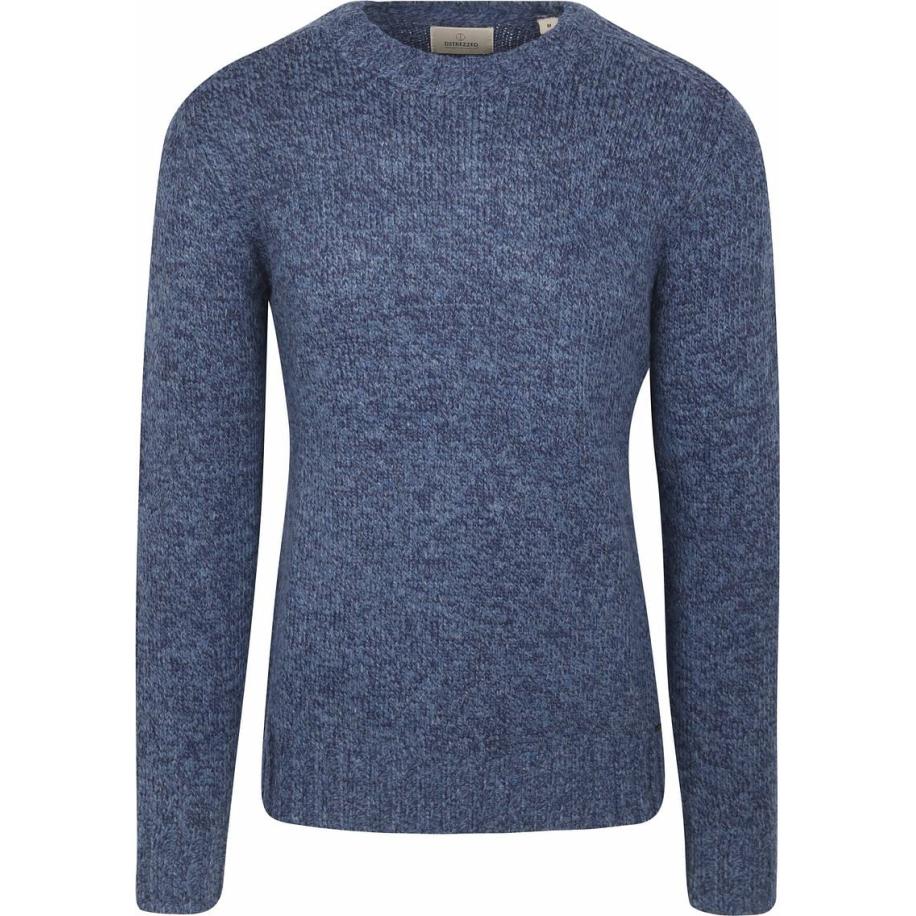 Dstrezzed Crewneck Per Melange Navy Blauw