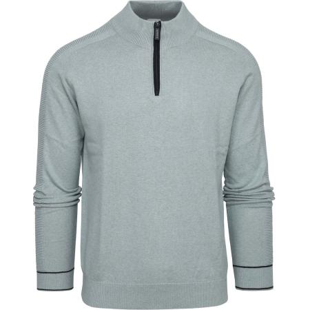 Blue Industry Half Zip Trui Lichtgroen
