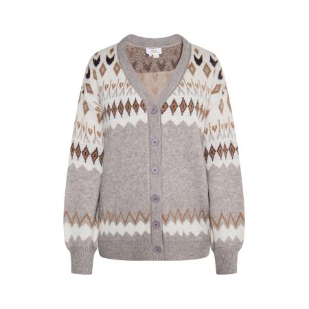 Usha usha FESTIVAL Gebreid vest beige / bruin / grijs