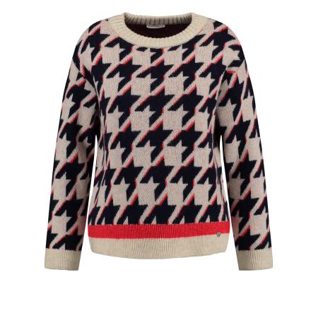 Key Largo Key Largo Trui beige / rood / zwart