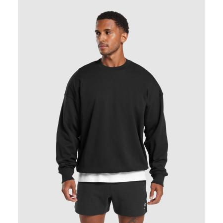 Gymshark Rest Day Essential Crew Black