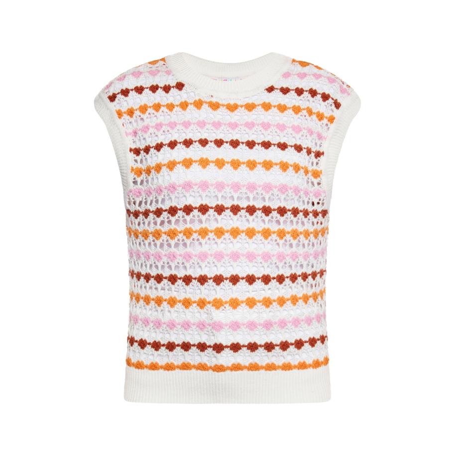 ebeeza ebeeza Trui roestbruin / oranje / rosa / wit -
