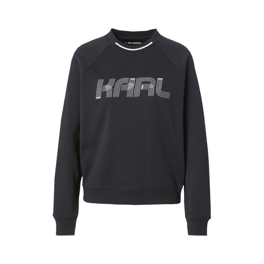 Karl Lagerfeld Karl Lagerfeld Sweatshirt ATHLEISURE zwart / wit -