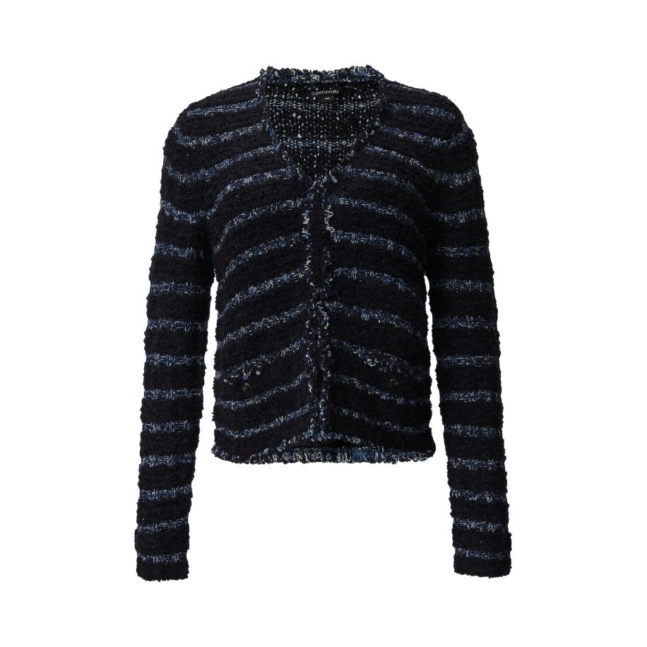 Comma COMMA Gebreid vest navy / blauw gemêleerd -