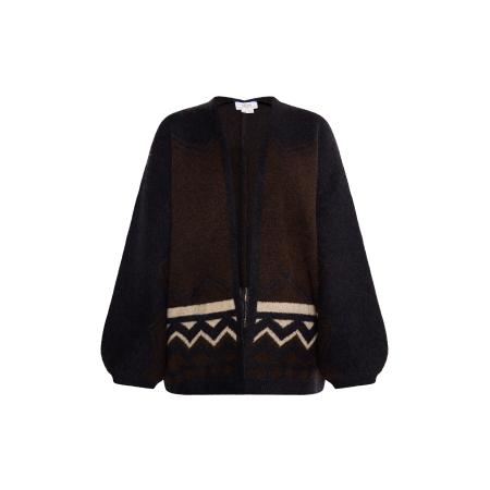 Usha usha FESTIVAL Gebreid vest crème / bruin