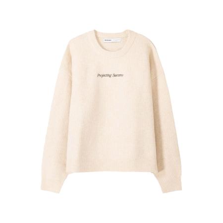 Bershka Bershka Trui crème / donkerbruin