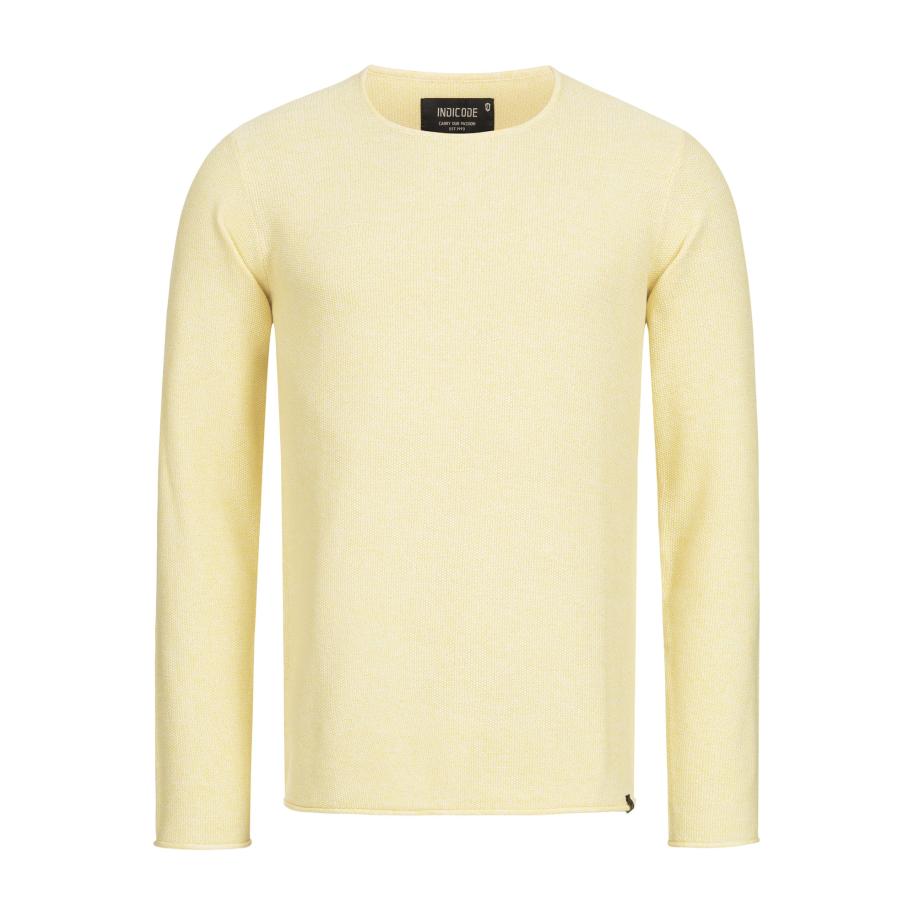INDICODE JEANS INDICODE JEANS Trui Loakim geel gemêleerd -