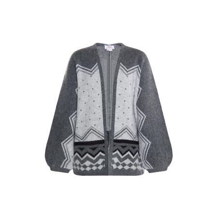 Usha usha FESTIVAL Gebreid vest lichtgrijs / donkergrijs / zwart